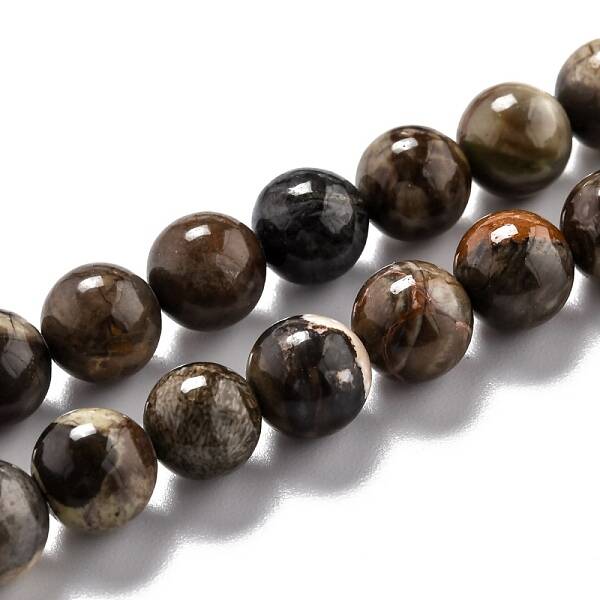 Round Natural Agate Beads Strands