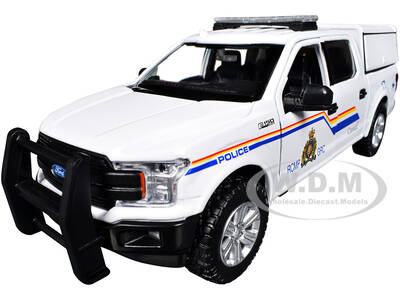 2019 Ford F-150 Lariat Crew Cab Pickup Truck with Camper Box Royal Canadian Mounted Police White Law Enforcement and Publi...