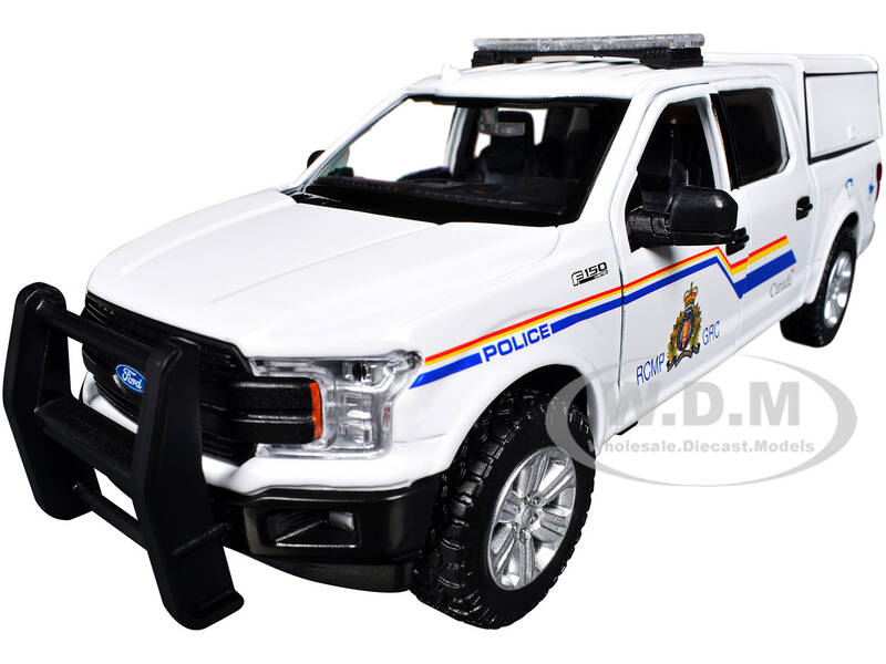 2019 Ford F-150 Lariat Crew Cab Pickup Truck with Camper Box Royal Canadian Mounted Police White Law Enforcement and Publi...