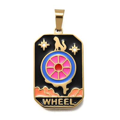 Tarot 304 Stainless Steel Enamel Pendants