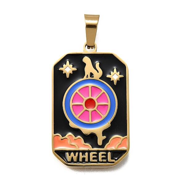 Tarot 304 Stainless Steel Enamel Pendants