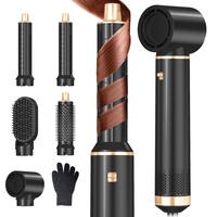 5 in 1 Hair Dryer Brush Hot Air Curling Brush Negative Ion Air Styler，Multi Function Blow Dryer Brush with Curling Wand, St...