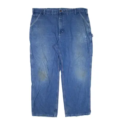 CARHARTT Carpenter Workwear Jeans Blue Denim Relaxed Straight Mens W44 L30