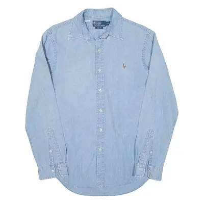 POLO RALPH LAUREN Slim Fit Mens Denim Shirt Blue Long Sleeve M