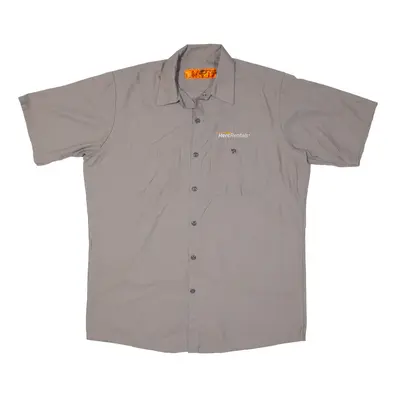 RED KAP Worker Shirt Beige Short Sleeve Mens L