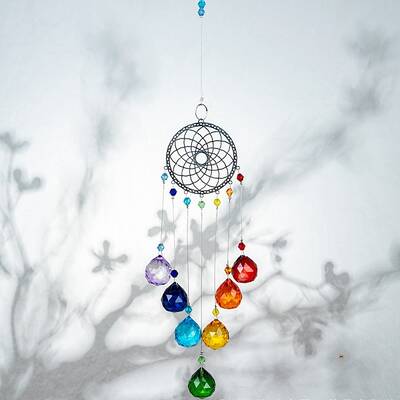 Crystals Chandelier Suncatchers Prisms Chakra Hanging Pendant