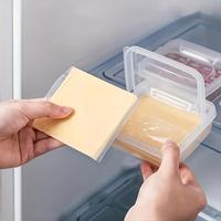Food Storage Box, 1 Count Clear Cheese Storage Container with Lid, Kitchen Accessories Refrigerator Vegetable Preservation Bo...