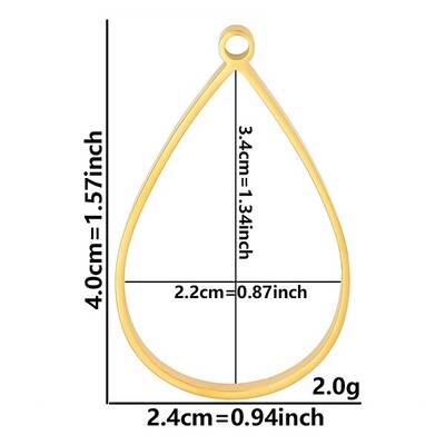 Stainless Steel Open Back Bezel Pendants