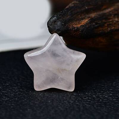 Natural Rose Quartz Star Display Decorations