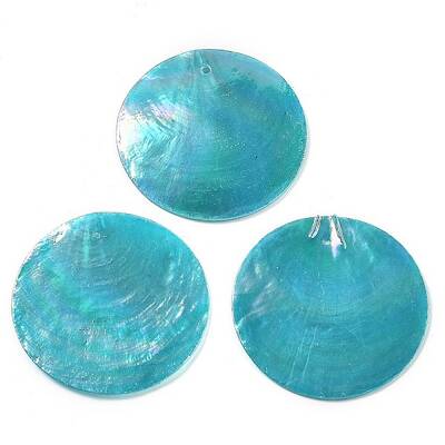 Spray Painted Natural Capiz Shell Pendants