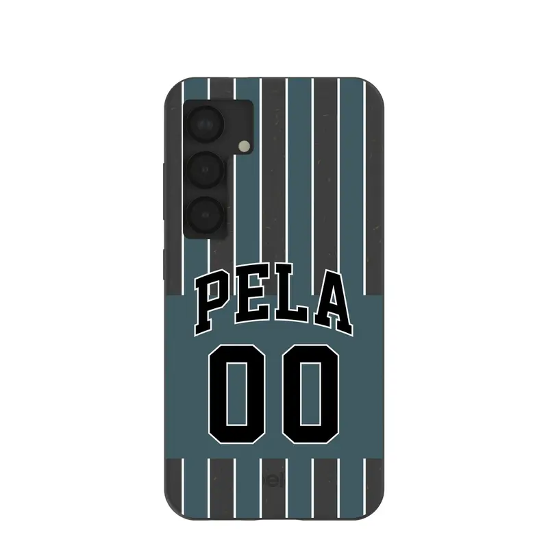 Black Soccer Jersey Samsung Galaxy S25 Case