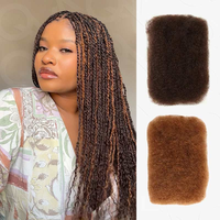 QVR #4+#30 Two Colors Afro Kinky Bulk Human Hair For Braiding DreadLock
