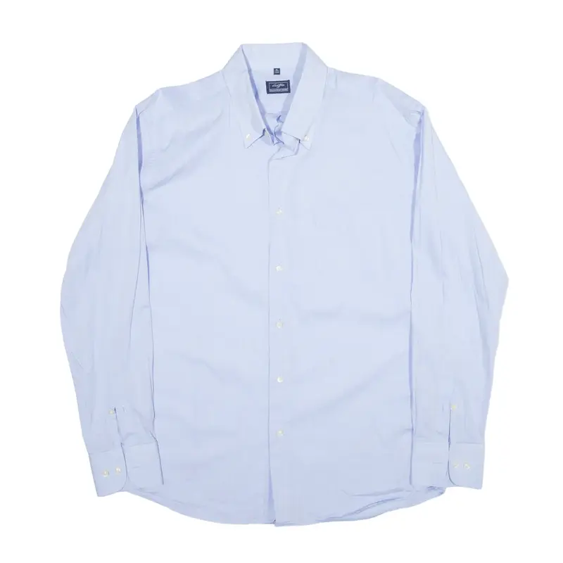LOTTO Plain Shirt Blue Long Sleeve Mens XL