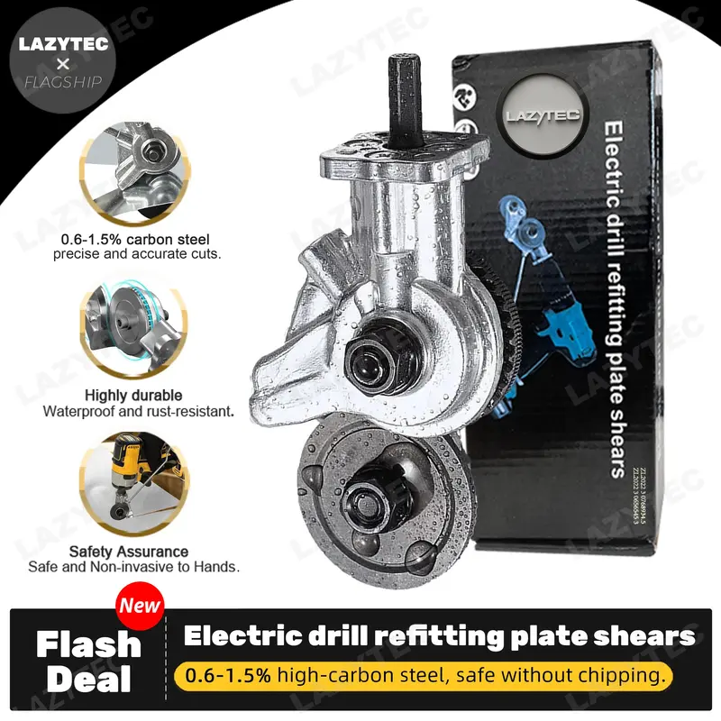 Sheet Metal Cutter Drill Attachment for Iron, Steel, Copper and Aluminum