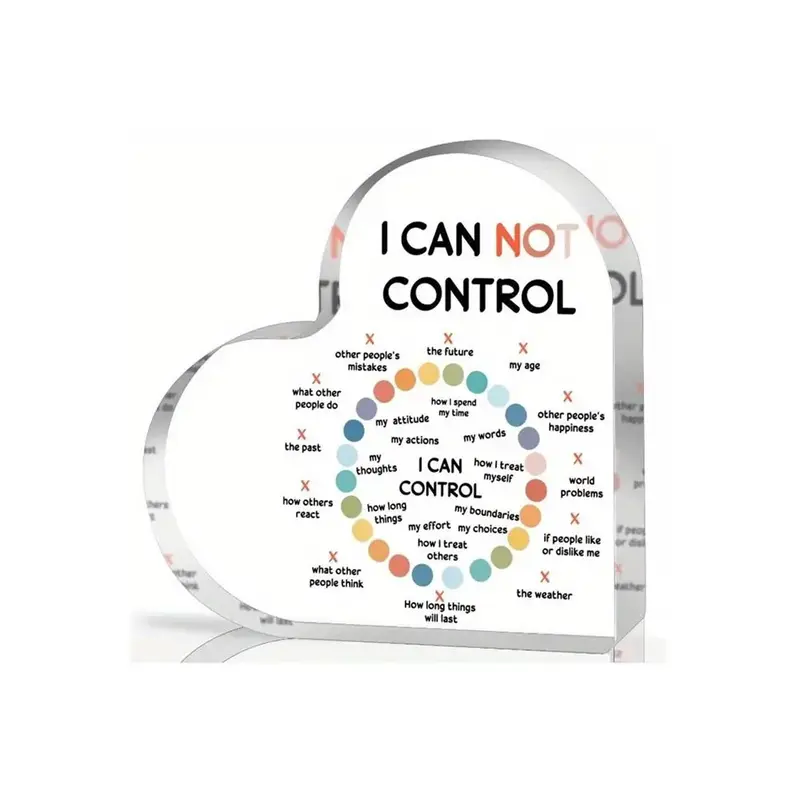 Mental Health Affirmation Heart-shaped Acrylic Sign for Classroom, School Counselor, Social Worker - 1 Count Therapy Anxiety ...