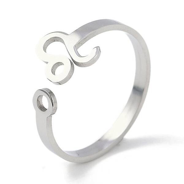 Non-Tarnish Constellations 304 Stainless Steel Open Cuff Ring for Women