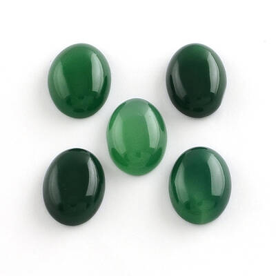 Natural Green Agate Gemstone Cabochons