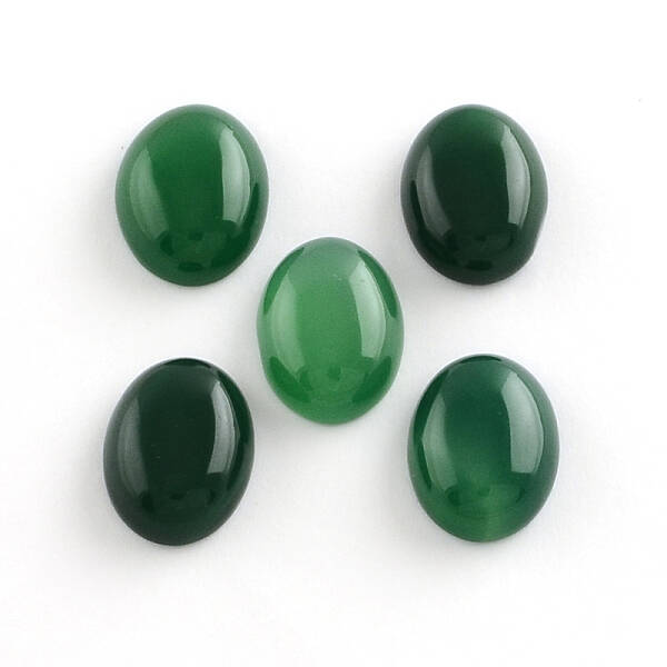Natural Green Agate Gemstone Cabochons