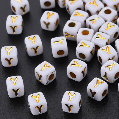 Opaque White Acrylic Beads