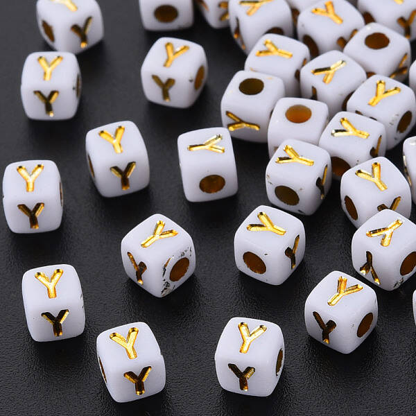 Opaque White Acrylic Beads