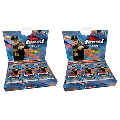 Topps 2025 Finest Baseball Hobby Box PYT Break 2 Boxes 6 Packs 10 Cards Each Sports Trading Cards Collectible