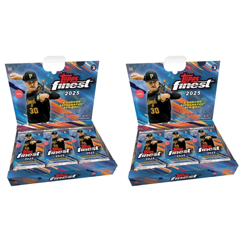 Topps 2025 Finest Baseball Hobby Box PYT Break 2 Boxes 6 Packs 10 Cards Each Sports Trading Cards Collectible