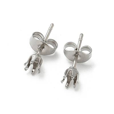 316 Surgical Stainless Steel Stud Earring Findings
