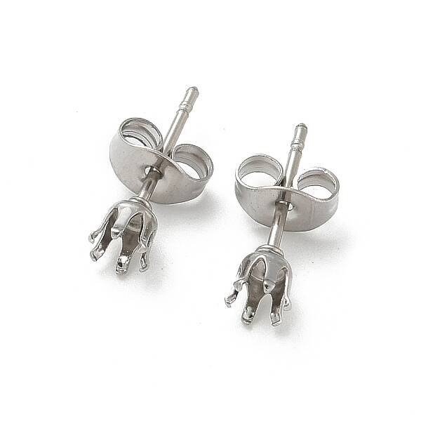 316 Surgical Stainless Steel Stud Earring Findings