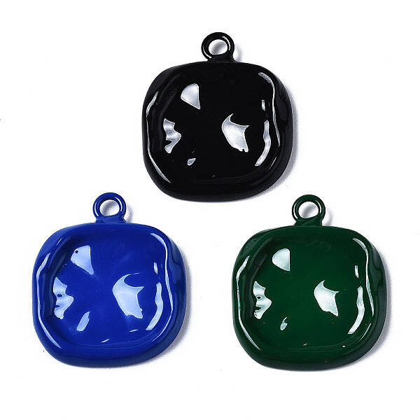 Spray Painted Alloy Pendants