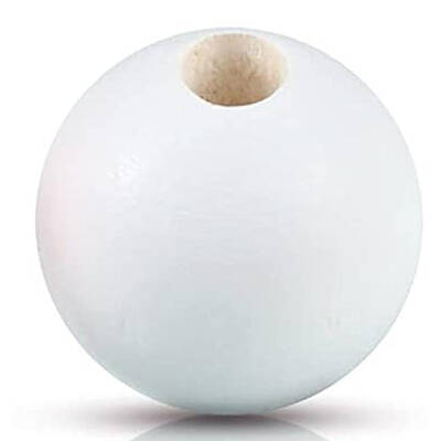 Painted Natural Wood Beads