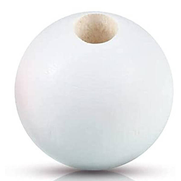 Painted Natural Wood Beads