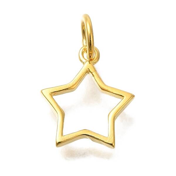 925 Sterling Silver Star Outline Charms