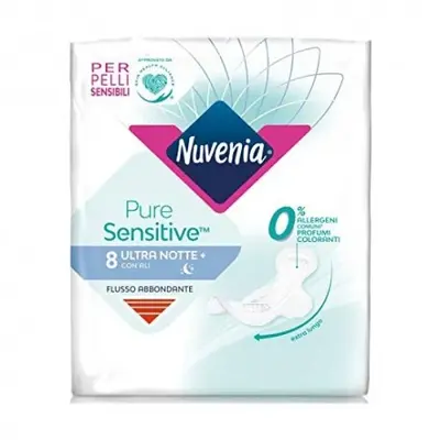 Nuvenia Pure Sensitive Ultra Night With Wings 8Pcs