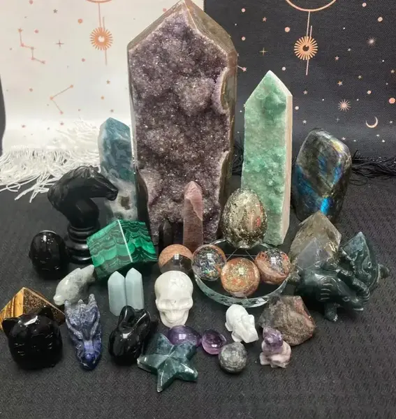 MT CRYSTAL Set - sphere tower slab freeform and carving