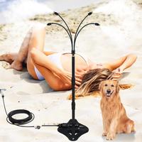 UR FOREST Updated Standing Misting Cooling System 26.2FT (8M) Misting Line + 4 Brass Misting Nozzles,4 Height Option, Stand M...