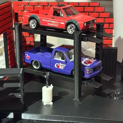 Adjustable 2 Car Lift 1:64 Scale for Hot Wheels