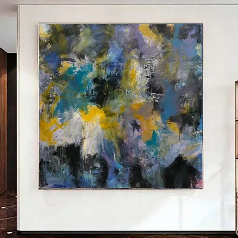 Large Original Abstract Colorful Acrylic Painting On Canvas Modern Fine Art Oil Painting Unique Artwork | SUNRAYS IN THE SEA