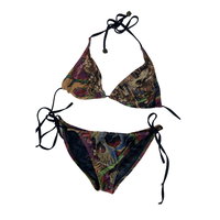 Edgy Bikini Set, Bikini Gothic Skull Tattoo Bikini, Y2K Bikini Set Swimwear, Edd H@rdy Bikini Two-piece Fan-made