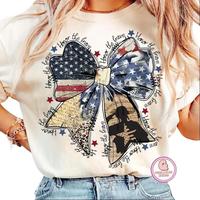 Comfort Colors Coquette American Shirt, Honor The Brave Shirt, Memorial Coquette Bow Shirt, 4th Of July , America , Freedom  ...