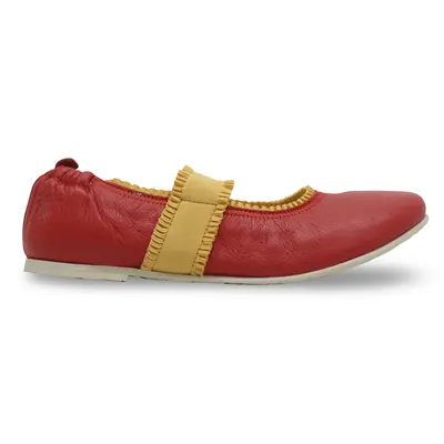 Fly London GECH253FLY Mousse Leather Women's Slip On Shoes - Devil Red Yellow - Size:US 6-6.5 Women
