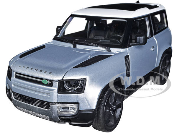 2020 Land Rover Defender Silver Metallic with White Top \