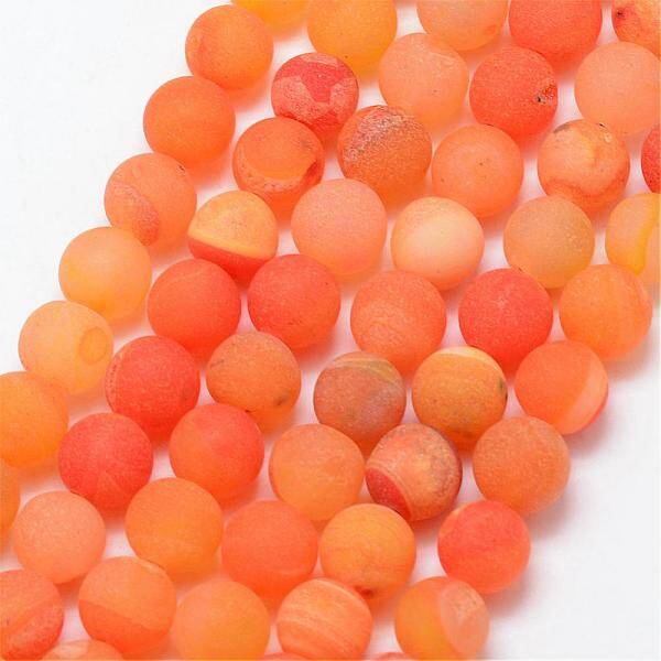 Natural Druzy Geode Agate Bead Strands