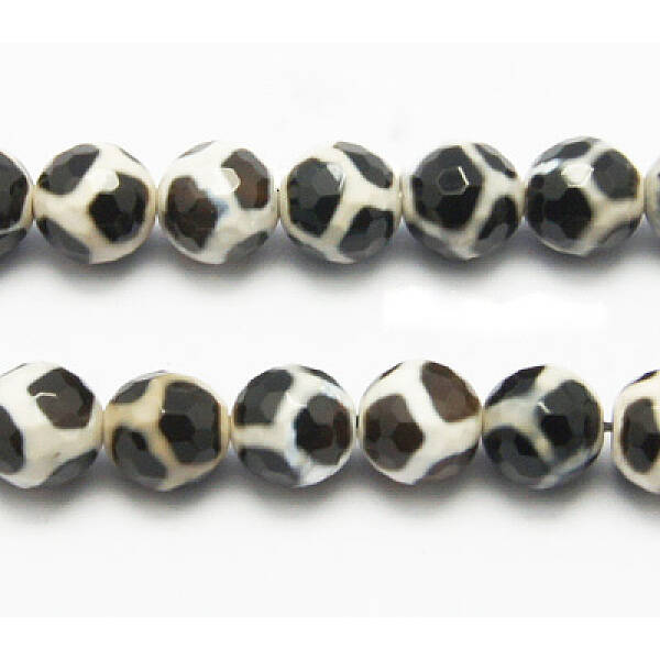 Tibetan Style Turtle Back Pattern dZi Beads