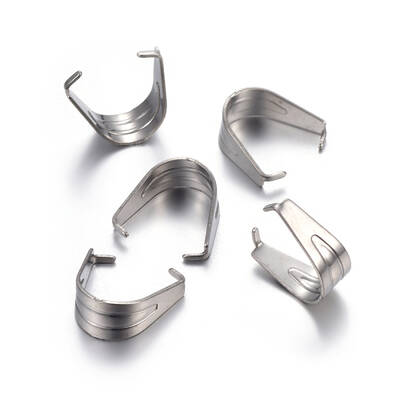 Tarnish Resistant 201 Stainless Steel Snap on Bails