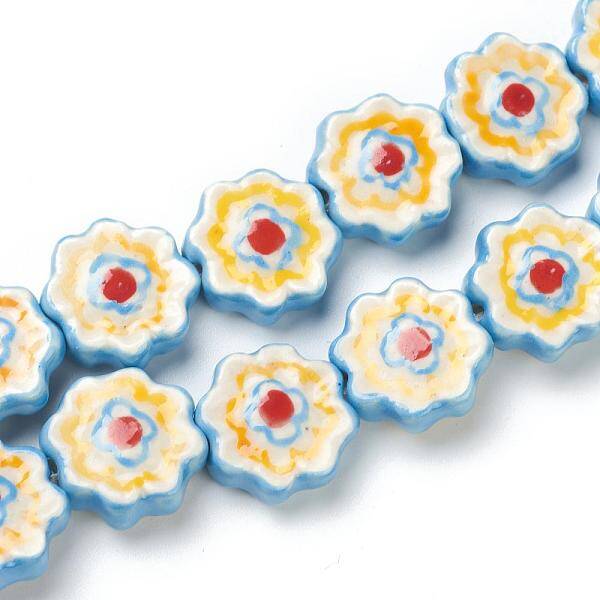Handmade Porcelain Flower Beads Strands