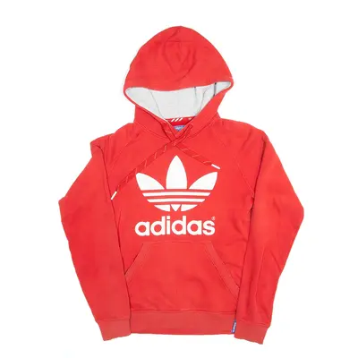 ADIDAS Sports Red Pullover Hoodie Womens S