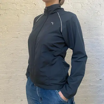 Puma Full Track Jacket- Medium Grey Polyester