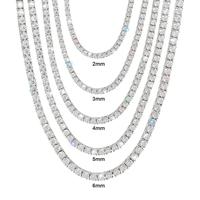 Full Moissanite Synthetic Tennis Necklace 18K Gold Plated 2-6MM 16-24 Inch VVS1 Clarity Black Friday 2025 Gift Men & Women, P...