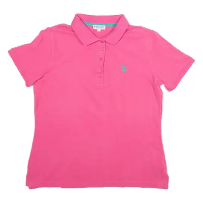 U.S POLO ASSN. Womens Polo Shirt Pink L