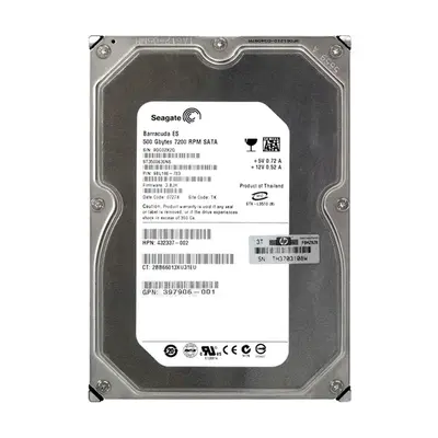 9BL146-783 Seagate BarraCuda ES Series 500GB 7200RPM SATA 3Gb/s 16MB Cache (512) 3.5-Inch Hard Drive